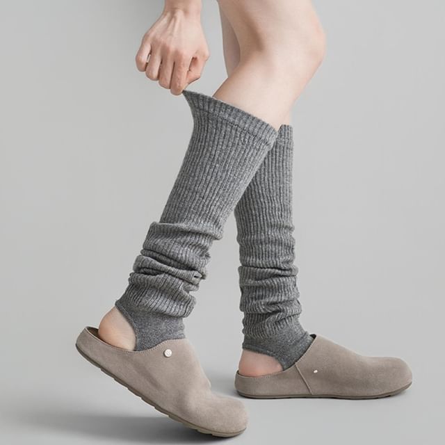 Desperim-Plain Knit Leg Warmer