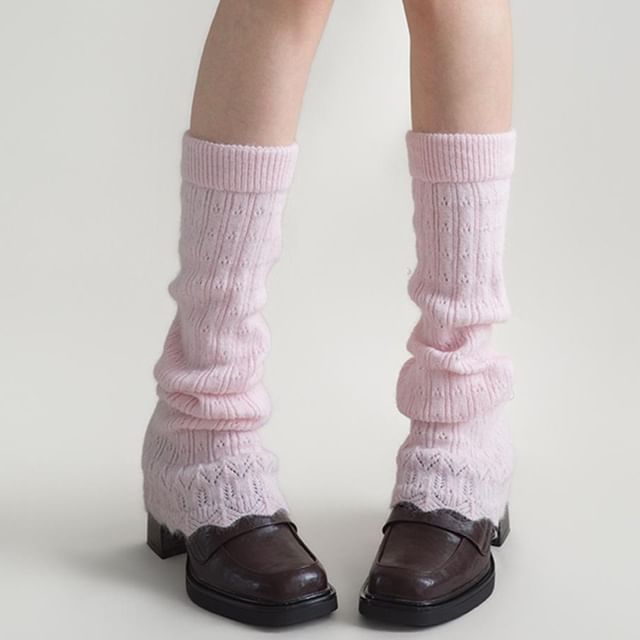 Desperim-Plain Knit Leg Warmers