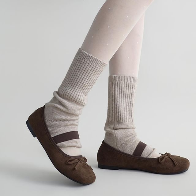 Desperim-Plain Ribbed Leg Warmers