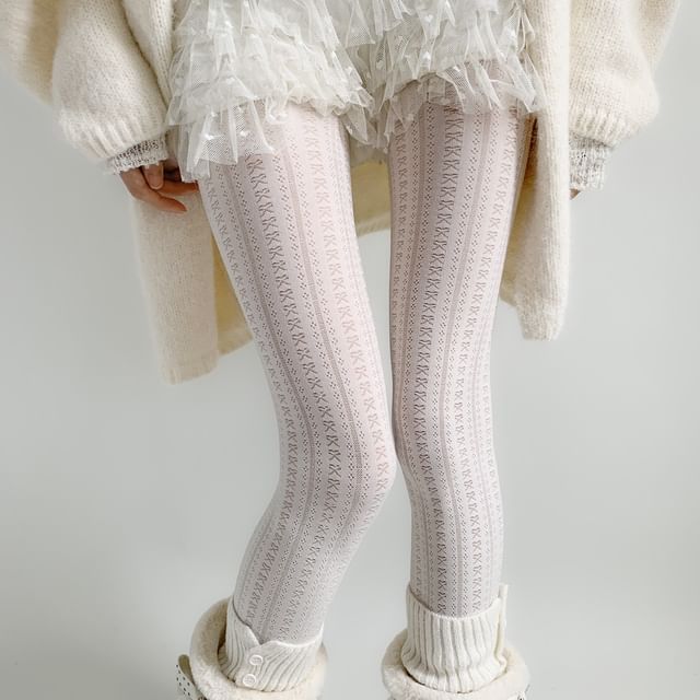 Desperim-Pointelle Knit Tights