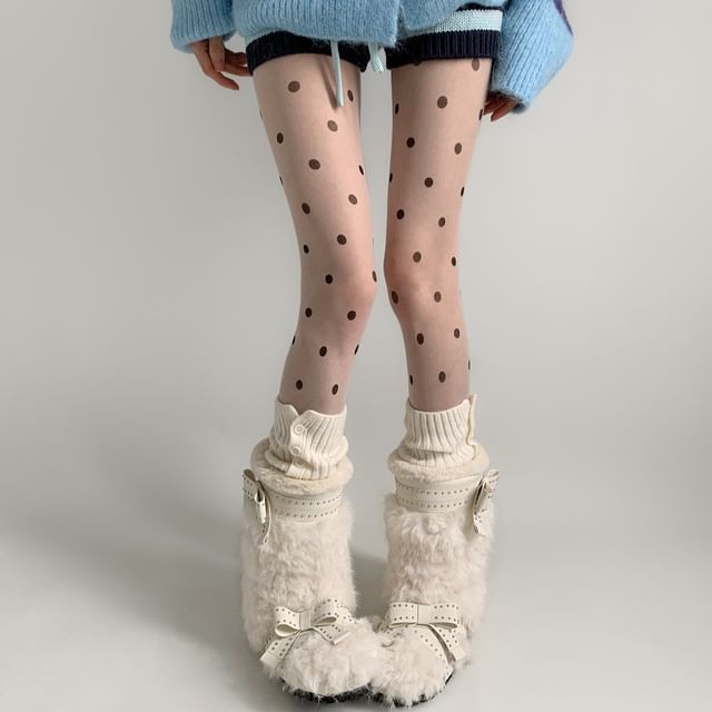 Desperim-Polka Dot Sheer Tights