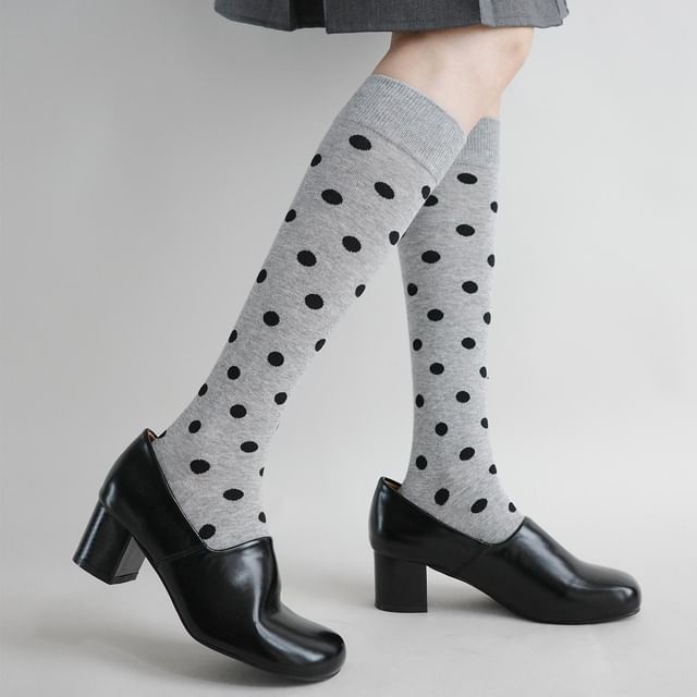 Desperim-Polka Dot Tall Socks
