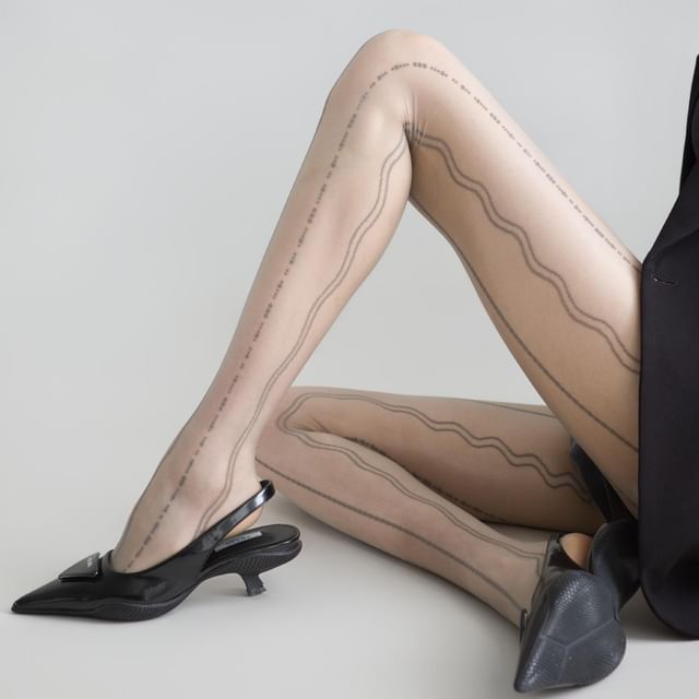Desperim-Striped Sheer Tights