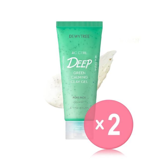 DEWYTREE-AC Control Deep Green Calming Clay Gel Pore Pack 2pcs Bundle Set