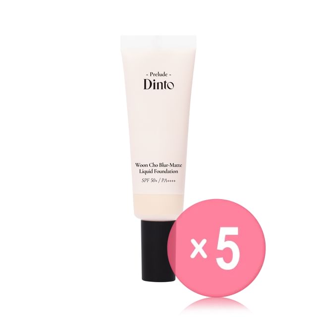 Dinto-Prelude Dinto Woon Cho Blur-Matte Liquid Foundation - 3 Colors 5pcs Bundle Set