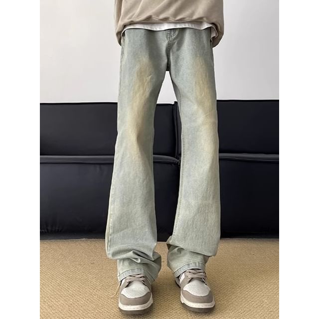 Diphon-High Waist Plain Flared Jeans