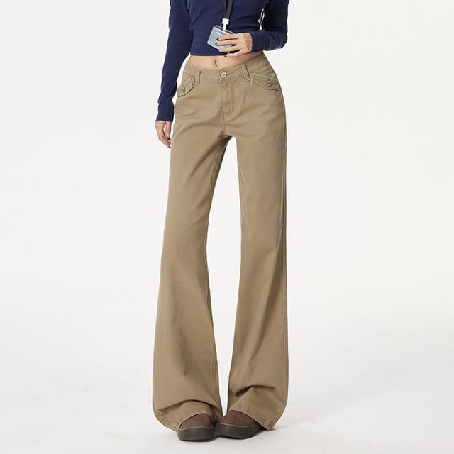 DIYI-Mid Rise Flared Jeans Various Designs