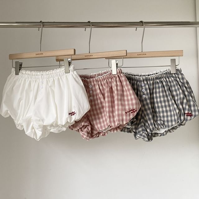 DIYI-Mid Rise Ruffled Balloon Shorts