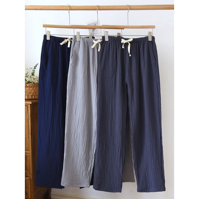 Dogini-Mid Rise Plain Pajama Pants