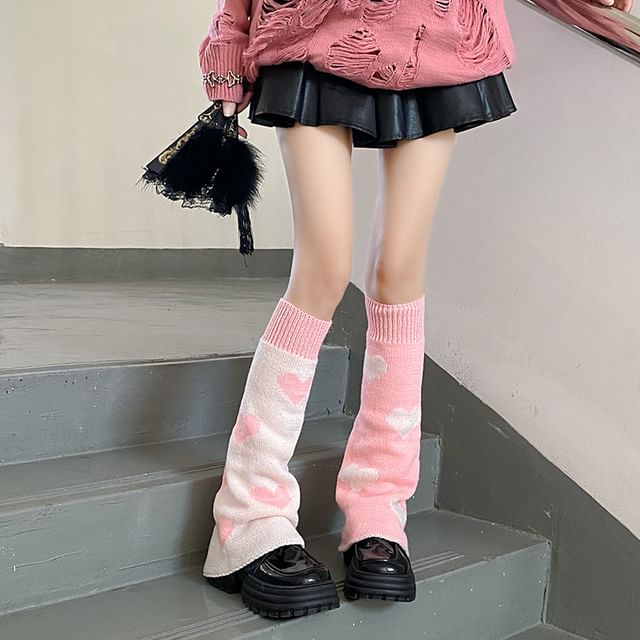 Doowex-Jacquard Knit Leg Warmers