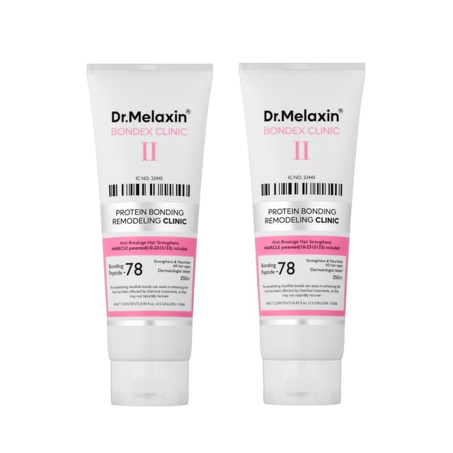 Dr-Melaxin-Bondex Protein Bonding Remodeling Clinic Bundle Set - Pack duo de soin capillaire sans rinçage