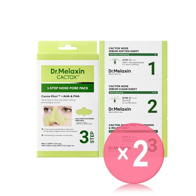 Dr-Melaxin-Cactox 3-Step Nose Pore Pack Set 2pcs Bundle Set