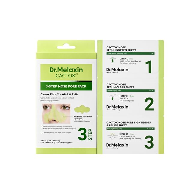 Dr-Melaxin-Cactox 3-Step Nose Pore Pack Set - Patchs nez en 3 étapes