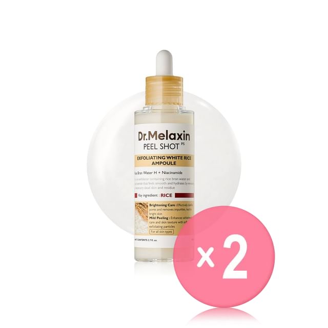 Dr-Melaxin-Peel Shot Exfoliating White Rice Ampoule 2pcs Bundle Set