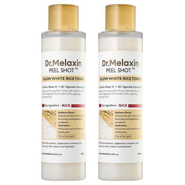 Dr-Melaxin-Combo de Tónico Peel Shot Glow White Rice