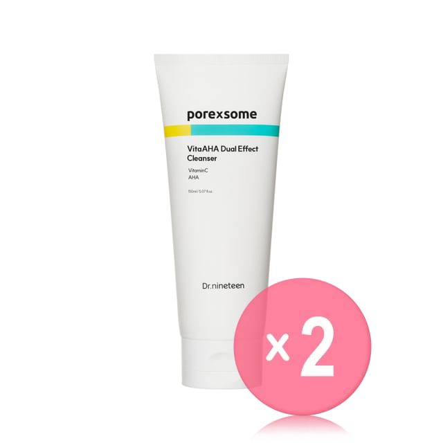 Dr-nineteen-PoreXsome VitaAHA Dual Effect Cleanser 2pcs Bundle Set