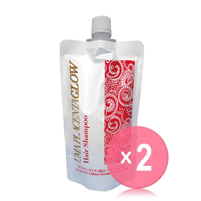 Dr-pro labo Japan-Uma Placenta Glow Shampoo White Refill 2pcs Bundle Set