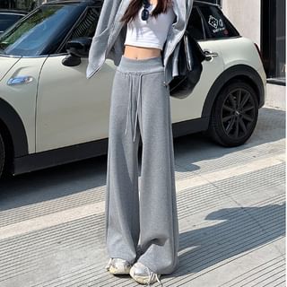 Dragan Pulse-Drawstring Waist Plain Baggy Sweatpants Various Designs