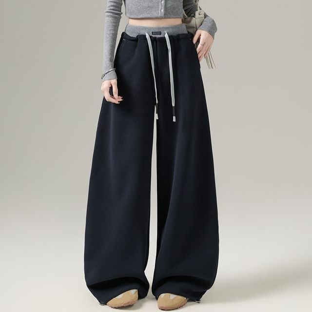 Dragan Pulse-Drawstring Waist Two Tone Baggy Sweatpants Various Designs