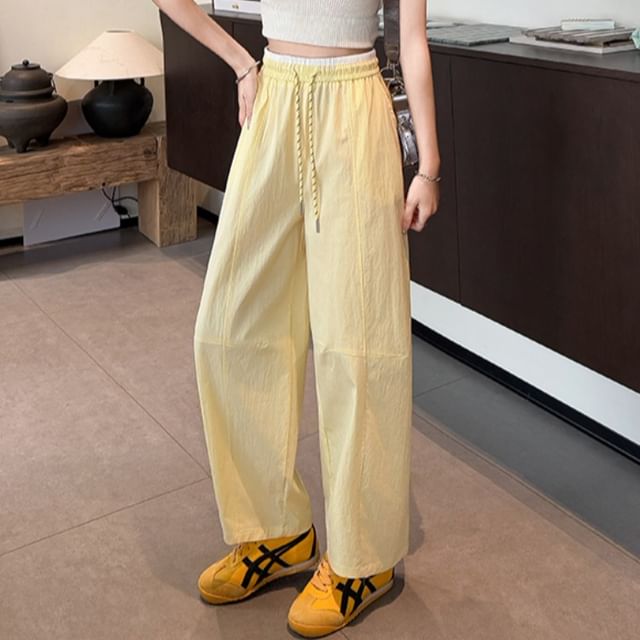 Dragan Pulse-High Rise Plain Wide Leg Pants