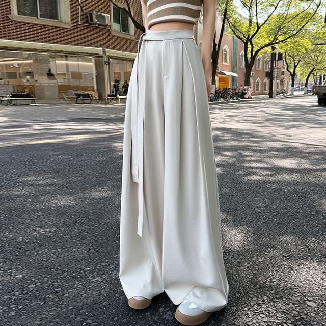 Dragan Pulse-High Waist Plain Baggy Suit Pants