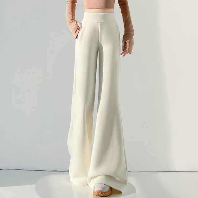 Dragan Pulse-High Waist Plain Flared Sweatpants