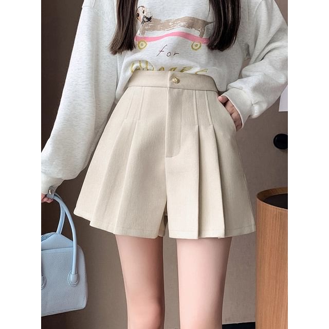 Dragan Pulse-High Waist Plain Pleated Skort