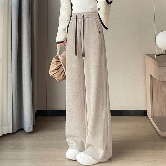 Dragan Pulse-High Waist Plain Wide Leg Pants