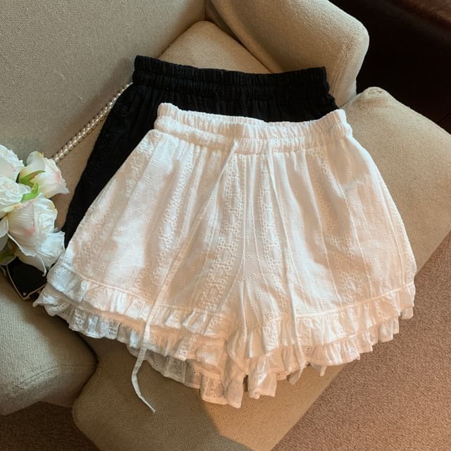 Dragan Pulse-High Waist Plain Wide Leg Shorts