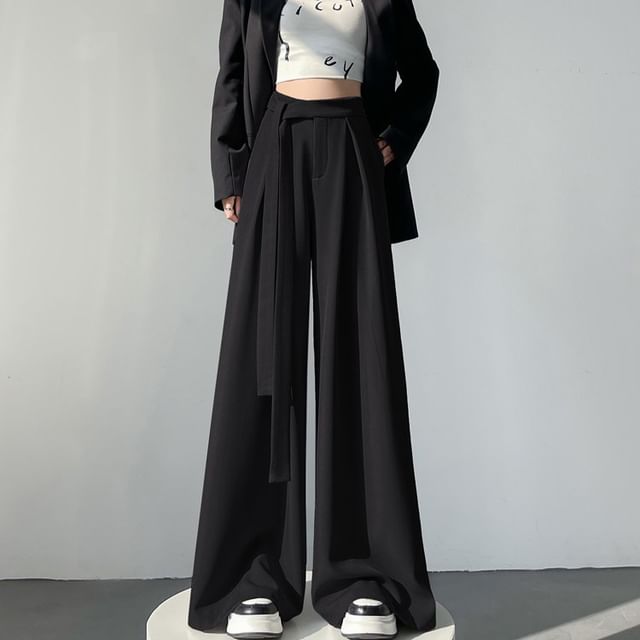 Dragan Pulse-High Waist Plain Wide Leg Slacks Various Designs