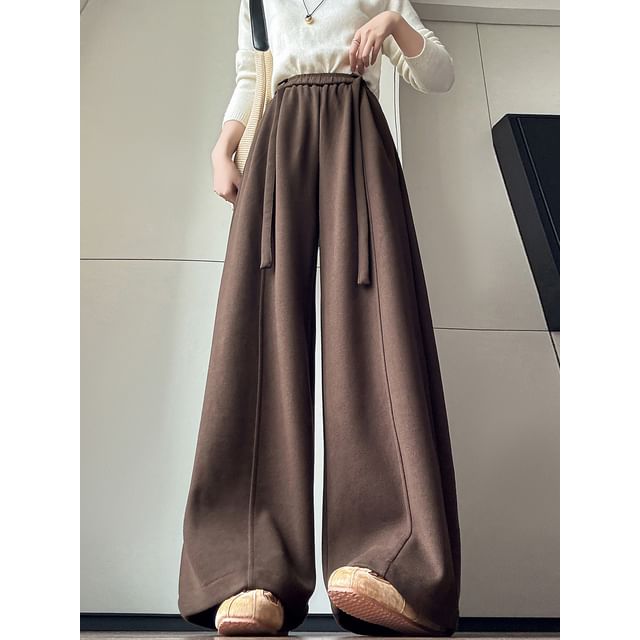 Dragan Pulse-High Waist Plain Wide Leg Sweatpants