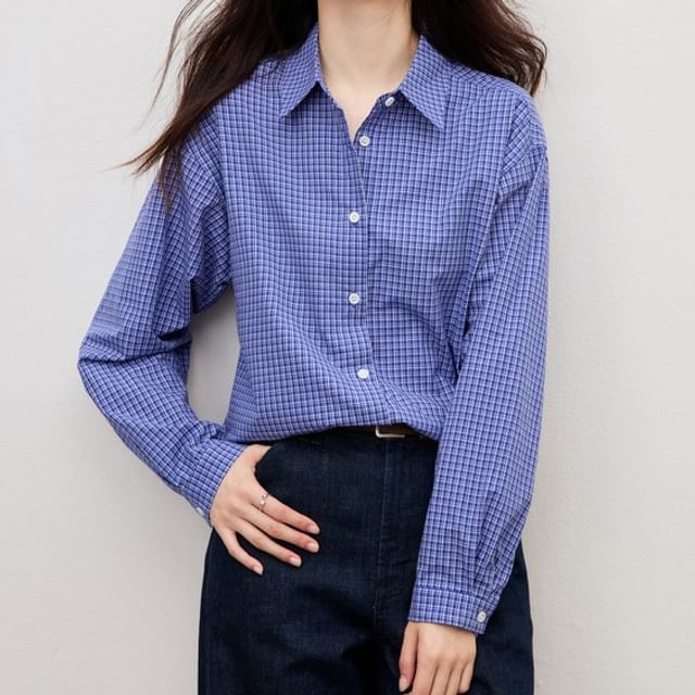Dragan Pulse-Long-Sleeve Plaid Shirt