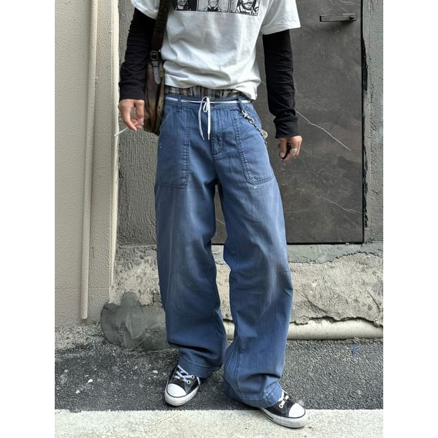 DragonRoad-High Waist Wide Leg Jeans