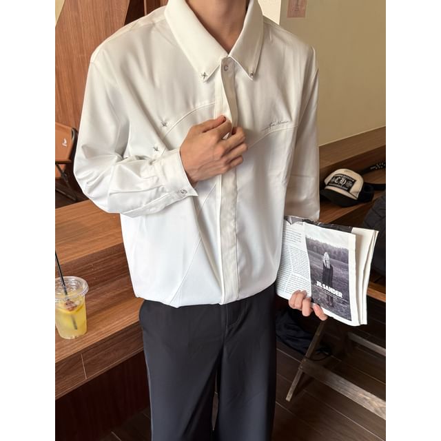 DragonRoad-Long-Sleeve Plain Shirt