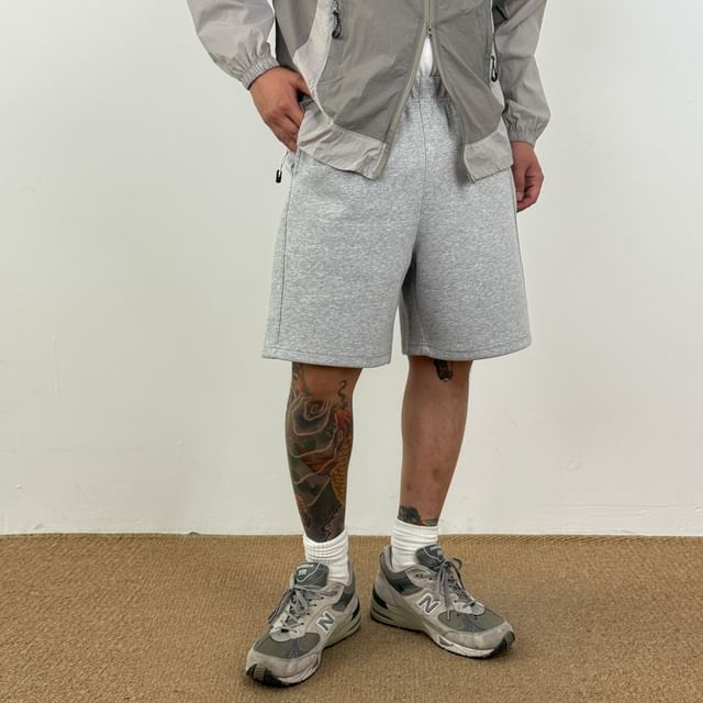 DragonRoad-Mid Rise Plain Shorts