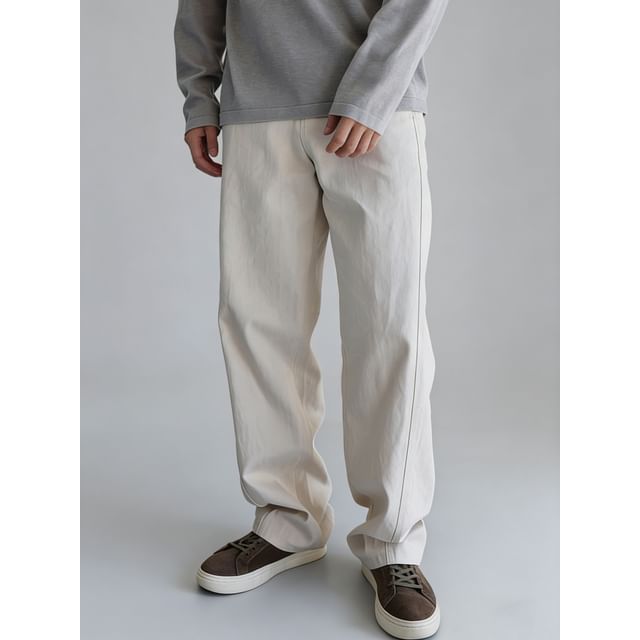 DragonRoad-Mid Waist Loose Fit Pants