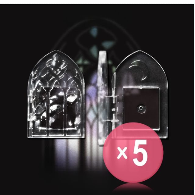 DRAMO-Stained Glass Magnetic Single Eyeshadow Case 5pcs Bundle Set