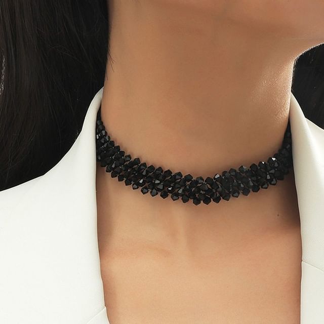 Drexxiax-Faux Crystal Choker