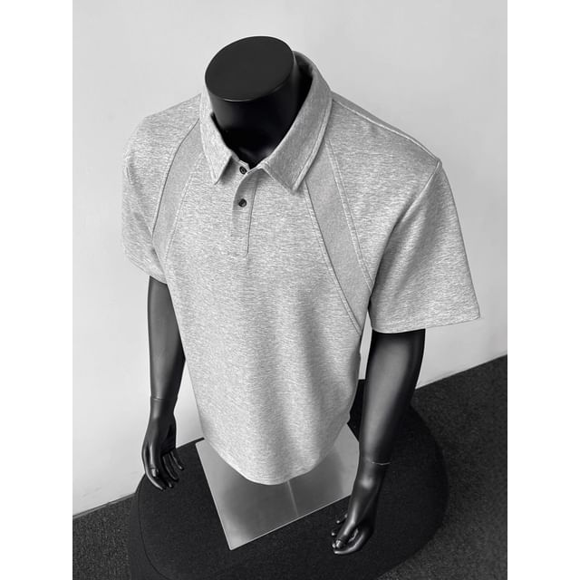 DuckleBeam-Short-Sleeve Plain Polo Shirt