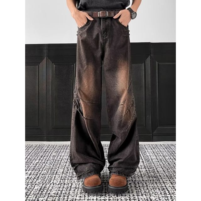 Dukakis-High Waist Washed Flared Jeans