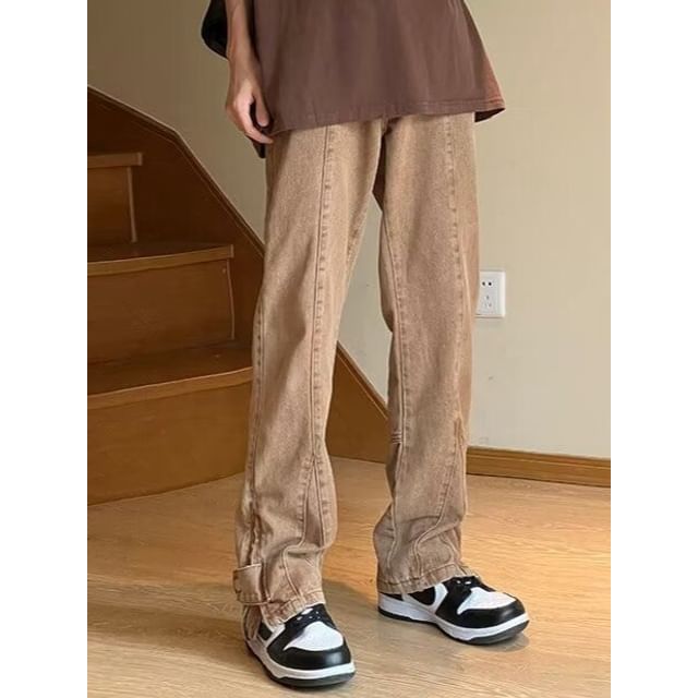 Dukakis-High Waist Washed Slim Fit Jeans