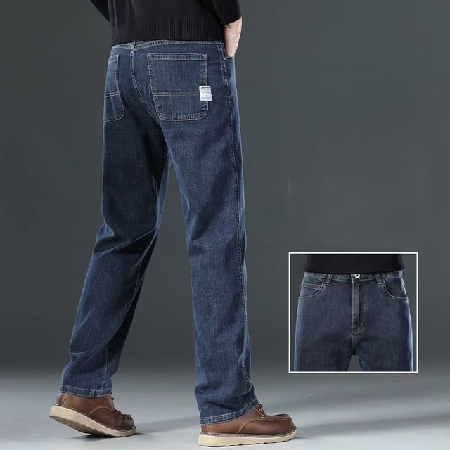 Dukakis-Mid Rise Straight Leg Jeans