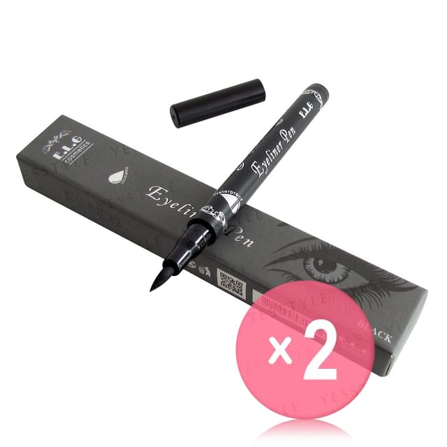 E-L-G-Charming Black Thin Eyeliner 2pcs Bundle Set