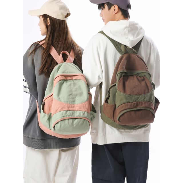 EAVALURE-Color Block Outdoor Lightweight Backpack