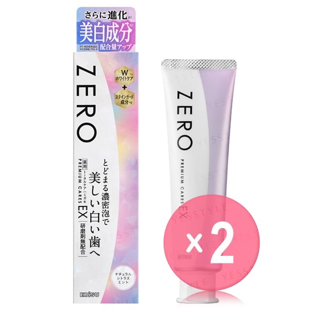 EBISU-Zero Premium Cares EX Toothpaste Natural Citrus Mint 2pcs Bundle Set