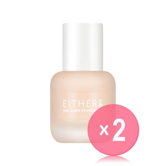 EITHER-Egg Sleek Foundation - 3 Colors 2pcs Bundle Set