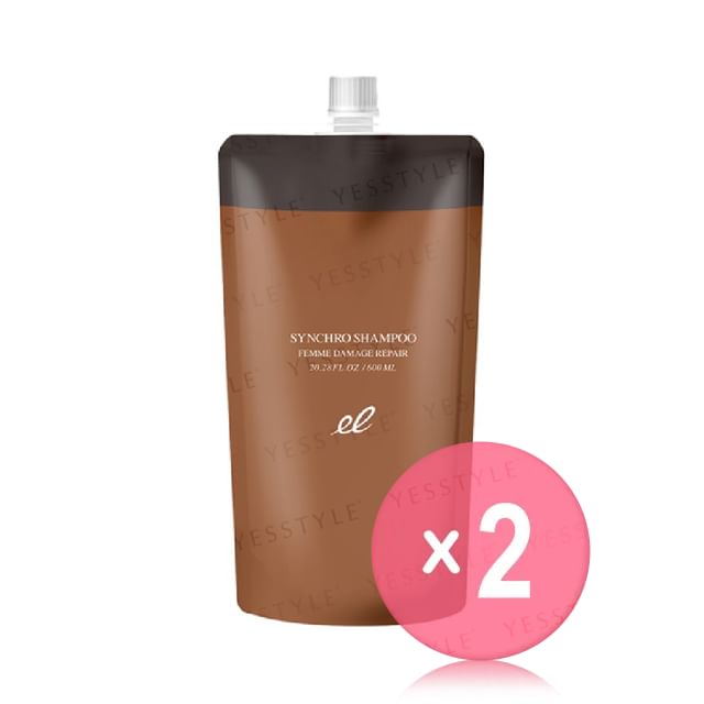 ELECTRON-Synchro Shampoo Femme Damage Repair Refill 2pcs Bundle Set