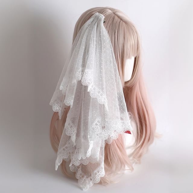 Elfis-Lace Veil with Hair Clip