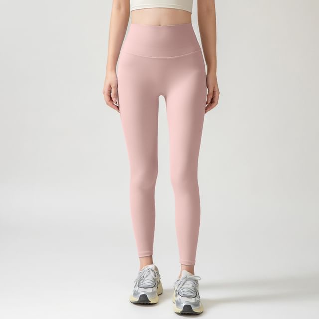 Engiko-High Waist Plain Yoga Pants