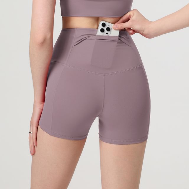 Engiko-High Waisted Seamless Yoga Shorts